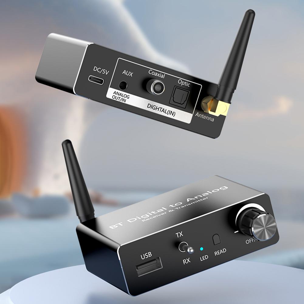 BT 5.3 Receiver Transmitter Digital To Analog Converter Digital SPDIF Optical To Analog L/R RCA Converter for Amp TV Home Cinema
