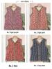 Mom's Floral Fleece-Lined Vest: Small, Cotton Sleeveless Jacket for Autumn/Winter Warmth, Princess Style