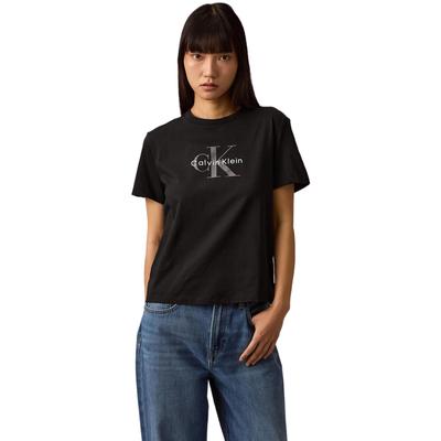 Classic Monologo Crew Neck 47B864G S BLACKUB1 [Calvin Klein] T-Shirt