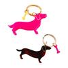 Handmade Acrylic Dog Key Pendant Cartoon Animal Charm Keychain Fashionable Dachshund Key Chain Unique Car Decoration