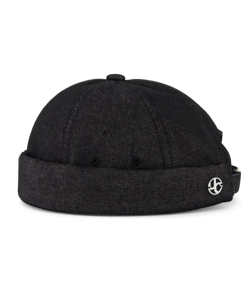 Eondeokeonteulol Big Size Oversized Denim Adjustable Brimless Watch Cap Unisex Beanie Hat Uc / Over Fit Brimless / Denim Bk