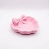 Herzförmige 3D-gedruckte Schmuckschale mit rosa Schleife, Elegante Dekoration für Tisch, Waschbecken & Schreibtisch, Perfekt für die Schmuckaufbewahrung