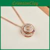 Elegant Titanium Steel Love Compass Necklace For Women Featuring Dazzling Zirconia