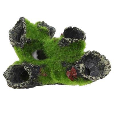Akvariumdekoration Harts Bergsutsikt Fisk Lek Tree House Hole Cave Decor Fish Tank Ornament