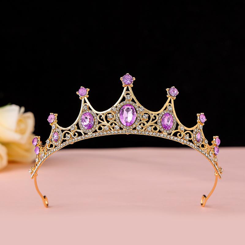 Black Baroque Crown Tiara Bride Eighteen Female Bar Mitzvah Birthday Princess Crown