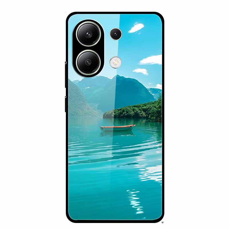 Glass Case For Xiaomi Redmi Note 13 Case Soft Bumper Tempered Glass Hard Back Cover For Redmi Note 13 Pro Phone Case Funda Coque