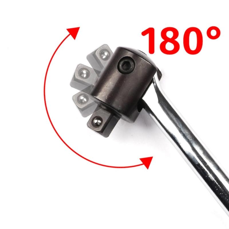 1/2" Drive Joint Handle Flexible Head Breaker Bar Wrench Spanner for Automotive Repair Strong Lever Handle Repair Tool