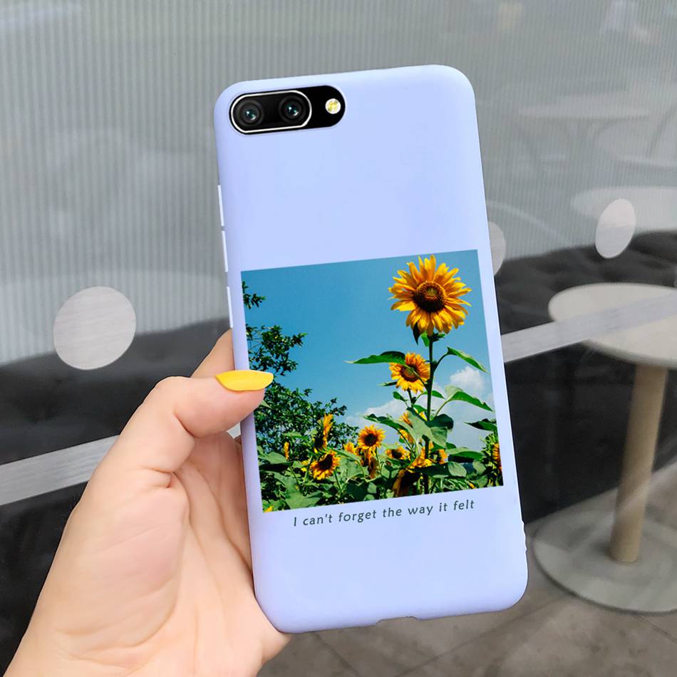 Pretty Girl Sunflower Case For Huawei Honor 10 Phone Case Soft Silicone TPU Back Cover For Honor 10 COL-L29 L19 Funda Honor10