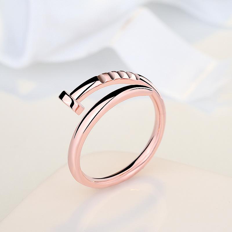 Light Luxury Style Nail Open Ring, Niche Design Ring, Male and Female Couple's Ring, Versatile