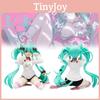 Entzückende Hatsune Miku Katzenohren Sitzende Figur PVC Puppe Niedliches Anime Pyjama Modell Sammlerstück