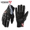 Motorcycle Racing Gloves Men Women Genuine Leather Carbon Fiber Impact Protection Anti-Slip Touchscreen Cycling Protective