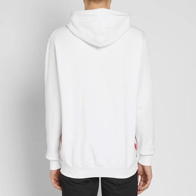 Off-White SS21 Logo Print Hooded Long Sleeve Sweatshirt Men Top White OMBB032S180030080100
