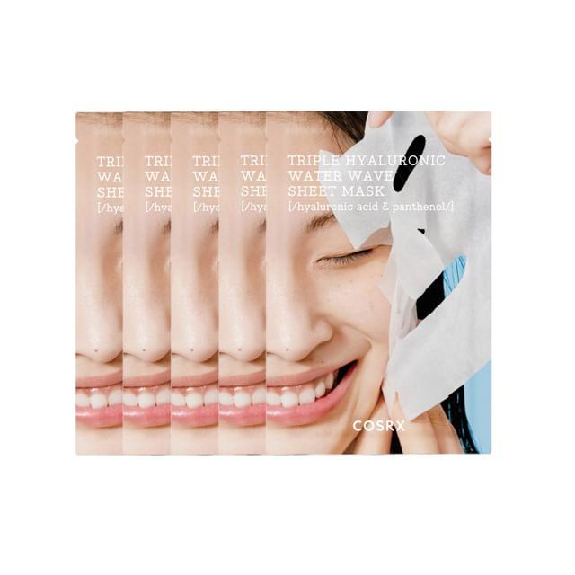 COSRX - Hydrium Triple Hyaluronic Water Wave Sheet Mask Bundle Set 20ml x 5 sheets