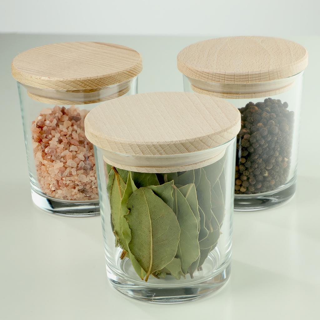 KADAX Food Container Glass Jars for Spices Organizer Set