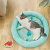 Summer Pet Dog Mat Cooling Ice Pad Dog Sleeping Round Mats For Dogs Cats Pet Kennel Top Quality Cool Cold Silk Dog Bed S-L