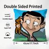 Anime M-Mr.BeanS Cushion Cover Premium Comfort Reversible Pillow Cover - Dual - Use Design for Home & Car