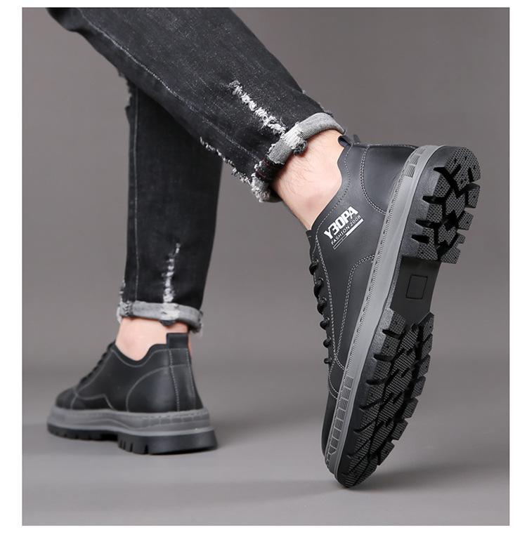 Men's Autumn/Winter Chelsea and Martin Boots: British Style, Thick-Soled Leather, Low/High-Top Work Boots