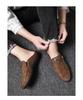 Men's Retro Leather Slip-On Driving Shoes with Zipper