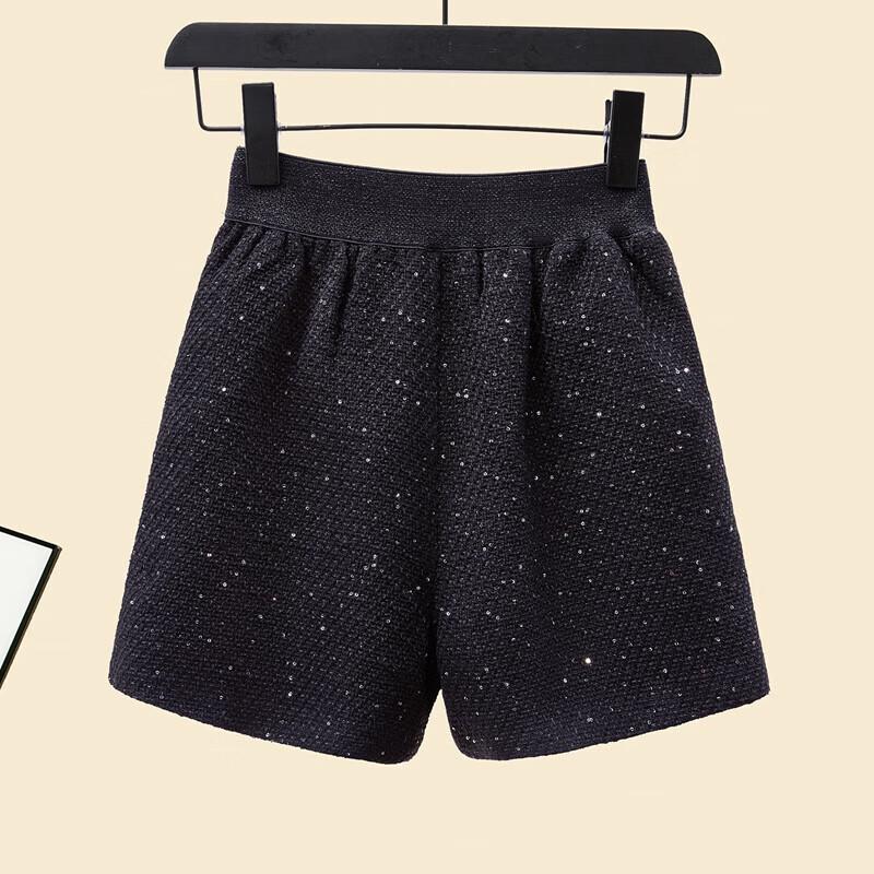 Cypress She Dámské šortky s vysokým pasem a flitry se širokými nohavicemi