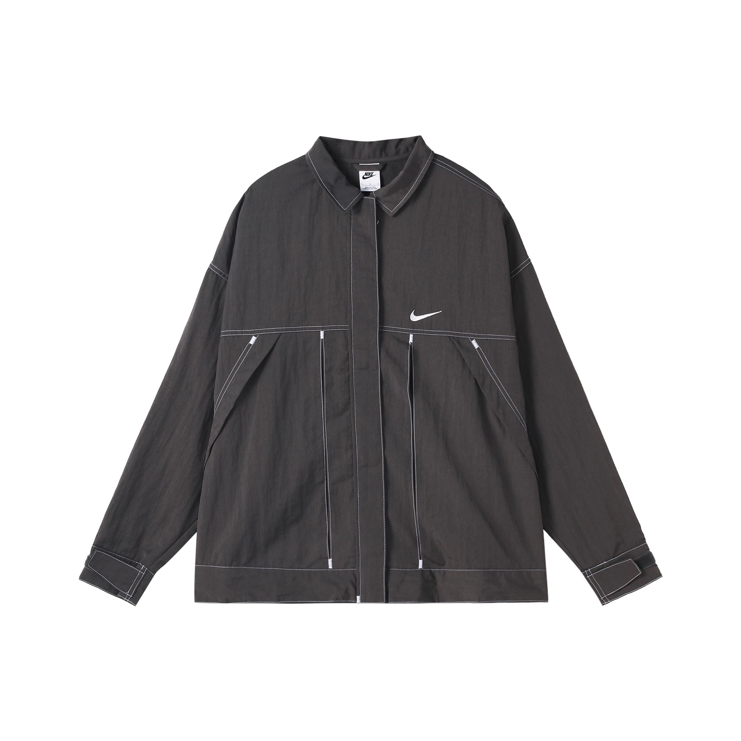 

Новая женская куртка Nike с длинным рукавом и молнией, тканая, серая FD9929-261 L