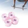 4 Pieces Skateboard Wheels Repair Parts with Bearings LED Cruiser Wheels