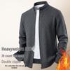 Men's Heavyweight Stand-Collar Knit Cardigan