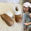 Girls snow boots winter children's plush cotton boots 2025 new girls thickened cotton shoes warm winter shoes tide