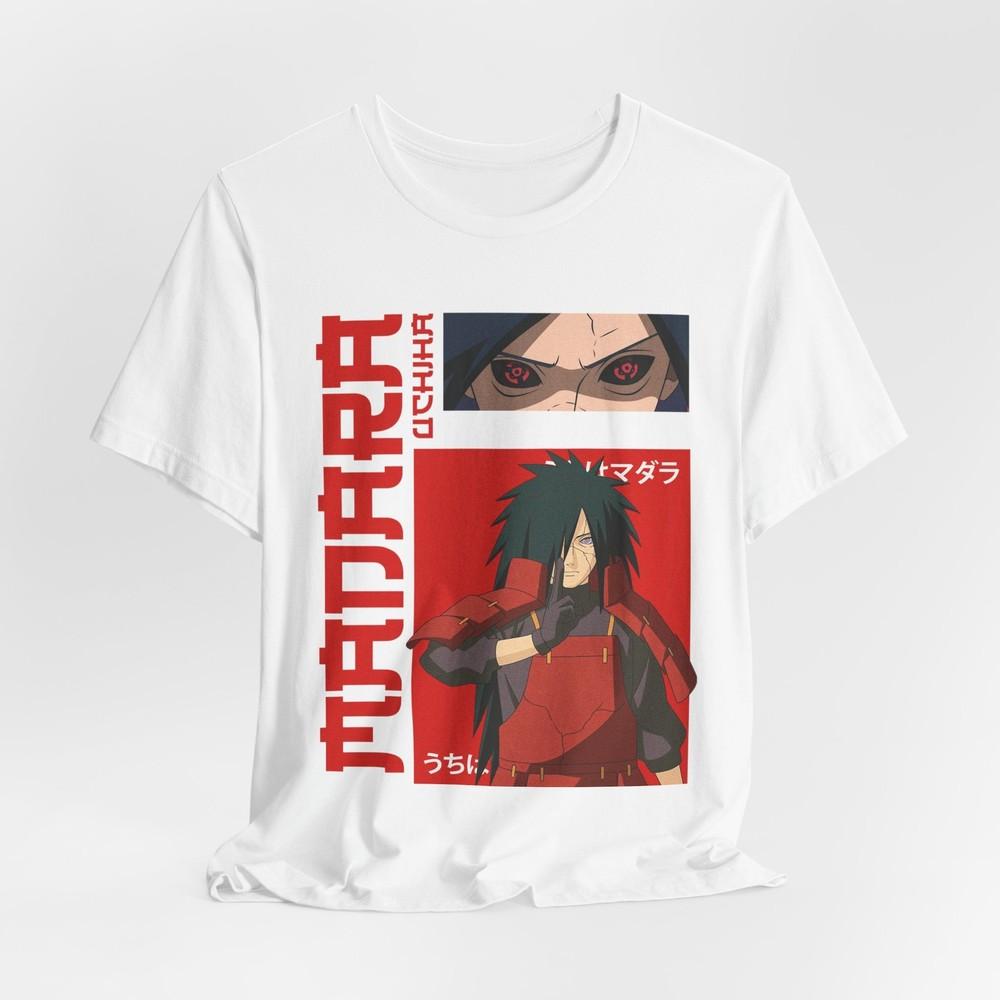 

Madara Uchiha Short Sleeve Tee – Bold Anime Shirt for True Manga Fans Unisex T-Shirt S