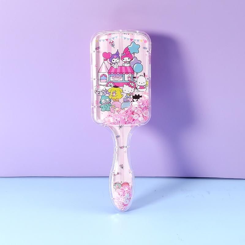 Kawaii Sanrio Kuromi Air Cushion Massage Combs My Melody Cinnamoroll Comb Hair Brush Hairdressing Tool Girls Gift