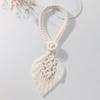 1PC Bohemian Woven Curtain Tie Rope Tie Rope Simple Tassel Leaf Wooden Bead Decoration Curtain Tie Rope Decoration