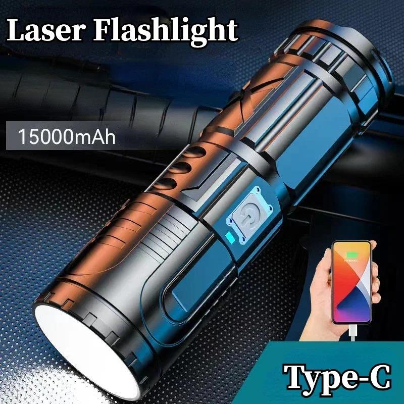 Hochleistungsstarke LED Taschenlampe Super Leistungsstarke COB Taschenlampen 3600mAh Wiederaufladbare Taktische Taschenlampe Camping Jagd Handlaterne