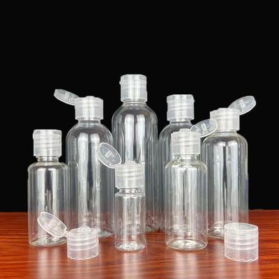 Transparente Kunststoff-Flaschen mit Klappdeckel, 10/50/100ml, Schmetterlingsverschluss, Reise-Größe, Nachfüllbare Behälter für Lotion & Gel