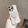 Applicable To IPhone16 Magnetic Transparent Acrylic Mobile Phone Case Apple 15 ProMax Lens Bracket Protection Case
