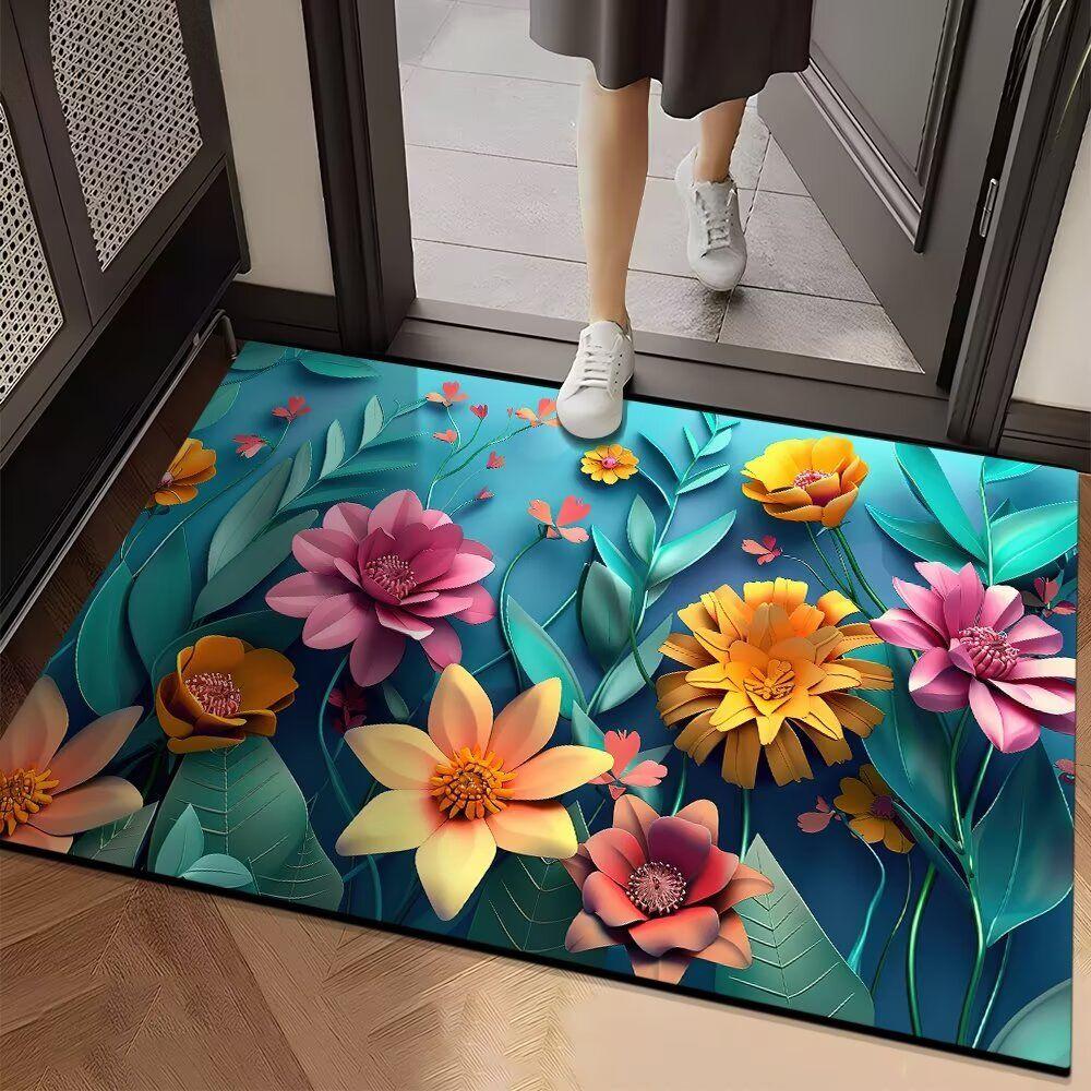 

Впитывающий коврик для ванной комнаты и туалета, противоскользящий и износостойкий коврик для ног, коврик для входной двери 40cm*60cm