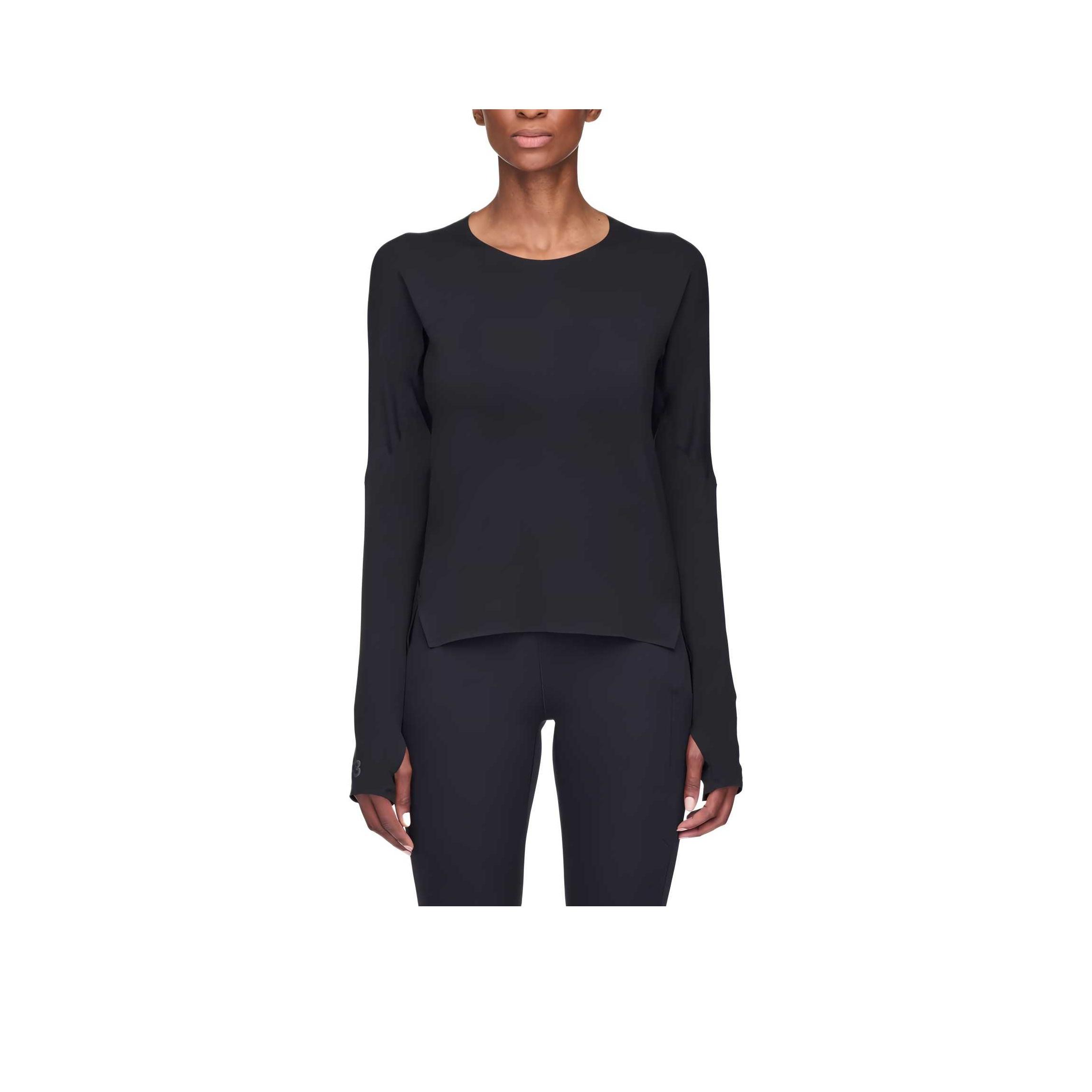 

Y-3 Беговой пуловер Влагоотводящая однотонная футболка с длинным рукавом Женские топы JV6769 S