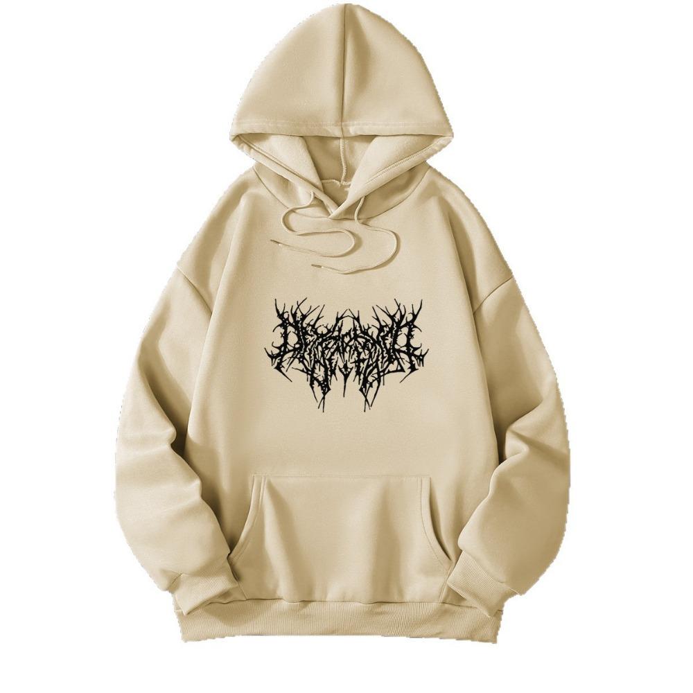 Mingxin Clothing Fleece Hooded Sweater Women's European and American Style American Autumn and Winter Pattern Printing Loose 2025 Student Jacket