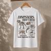 Dinosaurs Didn’t Read Shirt, Funny Dinosaur Skeleton Tee, Paleontology Teacher Gift, Book Lover T-Shirt, Unisex Vintage Science Tee