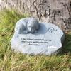 Pet Tombstone Cats and Dogs Funeral Commemorative Supplies Anti-Stone Carving Resin Lingpai Garden Sacrifice Souvenir
