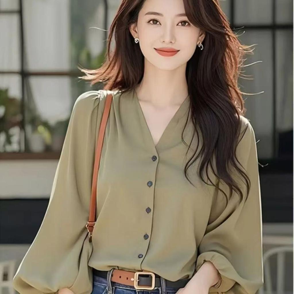 Women’s Cotton-Linen Blend Breathable Top for Fall Casual & Work - Minimalist Elegance