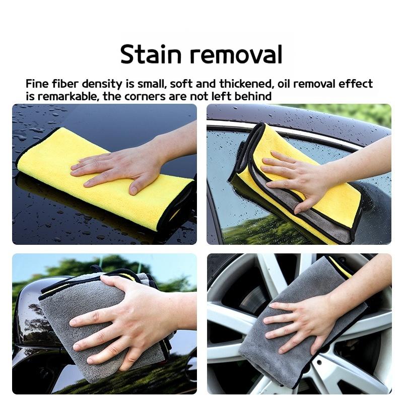 5Pcs Microfiber Towel Car Microfiber Cloth Wash Towel Microfiber Cleaning Cloth Absorbent Car Wash Drying Towel Auto Detailing
