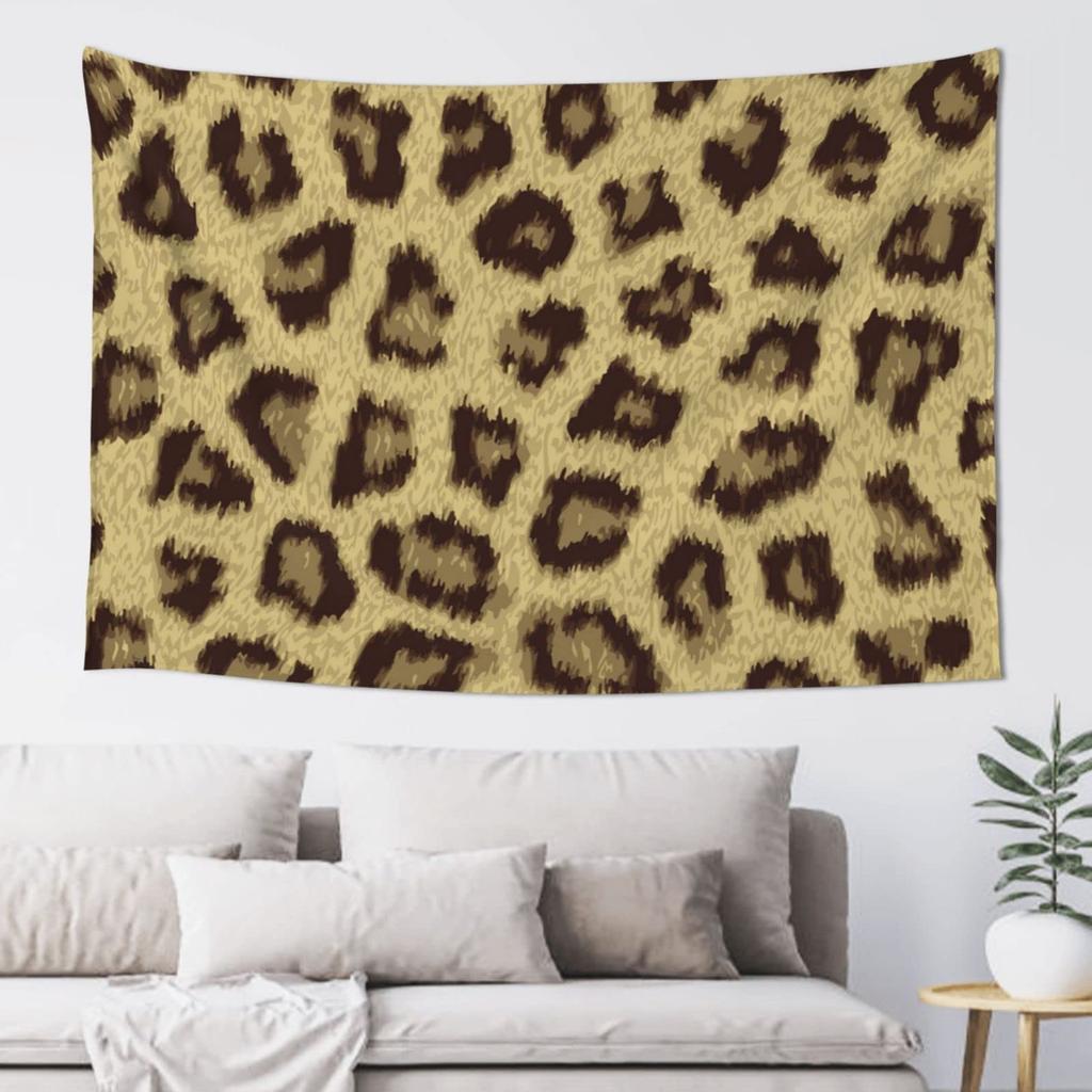 Tapestry Wild Brown Animals Leopard Print Wild Animals Living for Room Bedroom Dormitory Wall Hanging Tapestry Art Decorations