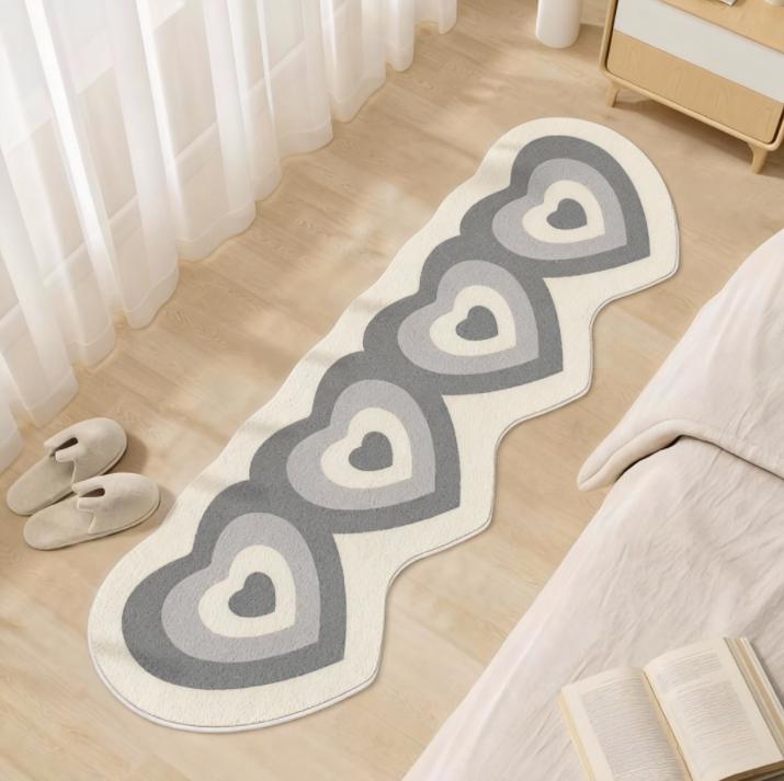 Irregular Shape Rugs for Bedroom Heart Shape Living Room Decoration Girl Carpet Thickend Plush Bedside Rug Fluffy Soft Floor Mat