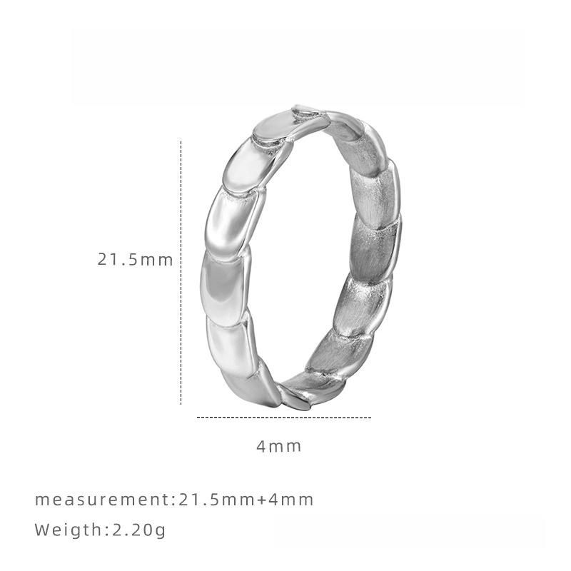 

Нишевое Простое Кольцо Холодного Ветра Дизайн Шкалы Чувство Моды Кольцо Ретро Женское Не Выцветающее Ювелирное Изделие из Титановой Стали 9