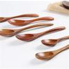 2 piezas de vajilla de madera con letras, al por mayor, cuchara pequeña de madera japonesa, cuchara para miel, cuchara para revolver café, cuchara de madera maciza