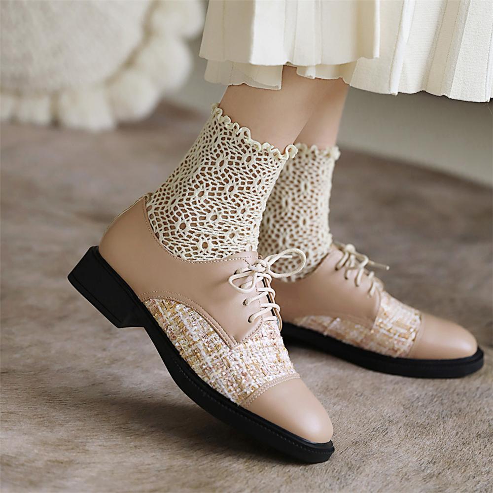 Fashion 2025 Spring Fashion Korean Shoes Leather Shoes Women Creepers Oxford Shoes For Women Zapatos Casuales De Mujer Mocassin Femme
