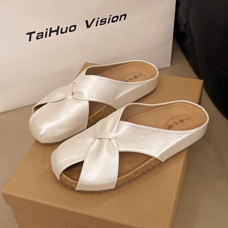 

Сумка с толстой подошвой, полушлепанцы, женская летняя новая удобная юбка, красивые нишевые серебристые крутые шлепанцы 40