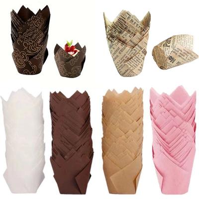 Pastry Tools Tulip Baking Cup DIY Greaseproof Paper New Cupcake Liners Party Supplies