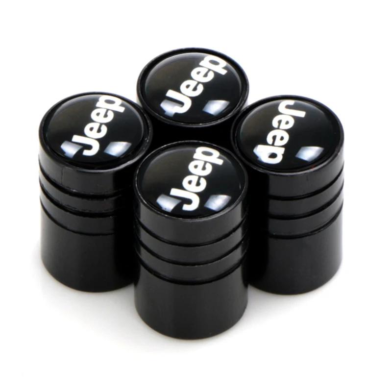 4pezzi Tappi Valvole Pneumatici Ruote Auto in Metallo Copri Stelo Accessori Per Jeep Cherokee Wrangler Compass Patriot Renegade