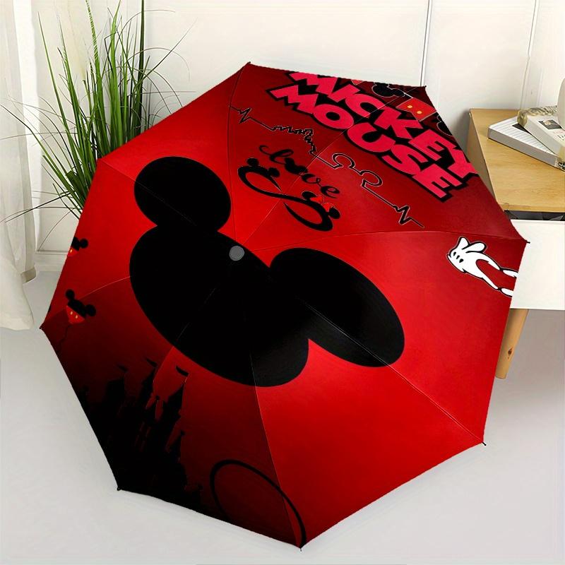 

Mickey Mouse,Love Automatic Folding Umbrella Simple 8 Rib Design, Bright Cartoon Pattern, Durable Iron Frame, Suitable For Travel, Outdoor