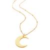 Stainless Steel Moon Pendant Necklace Ayatul Kursi Crescent Clavicle Chain Arabic Religious Islamic Choker Jewelry Gift